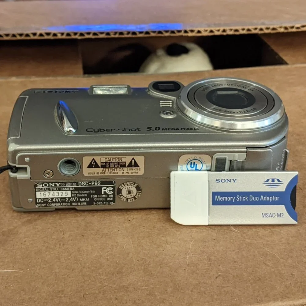 SONY CYBER SHOT DSC P92 5 MEGA PIXELPOINT N SHOOT DIGITAL CAMERA / MPEGMOVIE VX